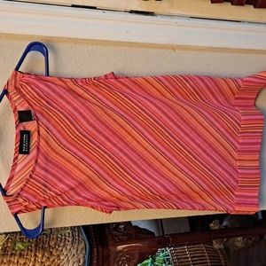 SLEEVELESS TOP WITH WIDE BAND AT BOTTOM TIE AT WAIST